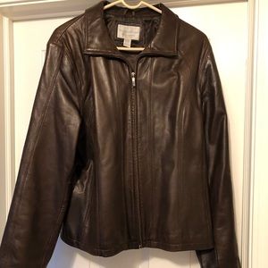 Women’s Brown Leather Jacket XL